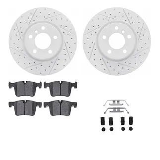 R1 Concepts WBUH1-31115 Brake Rotors - Carbon Coated - D/S W/ Optimum Oe Pads & Hdw
